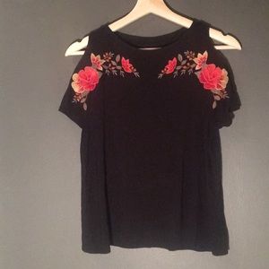 Soft and sexy AE cold shoulder tee